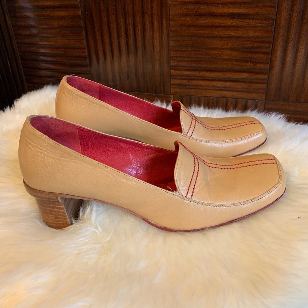 Alberto Fermani Italian Leather Loafer Heels